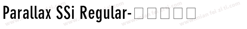 Parallax SSi Regular字体转换
